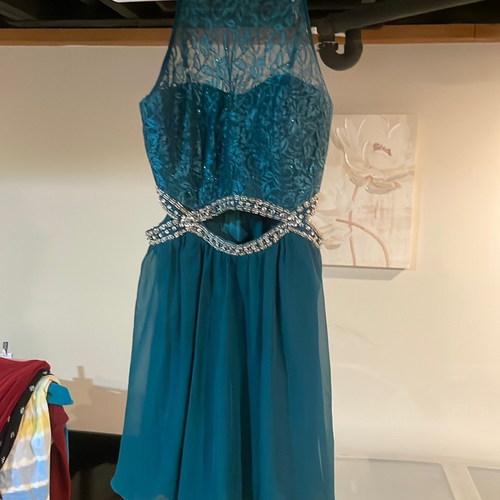 Teal homecoming dress